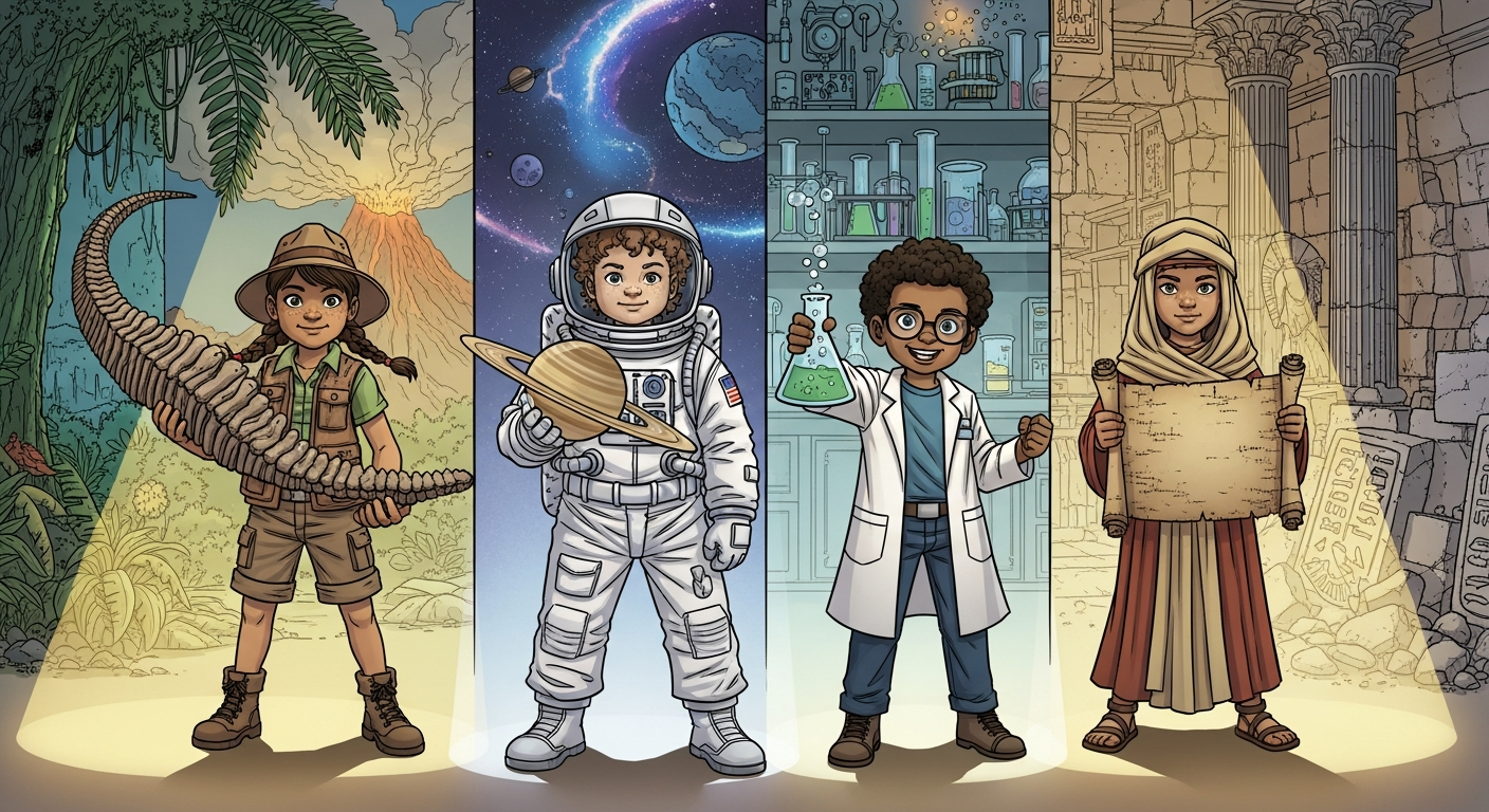 Diverse kids learning together