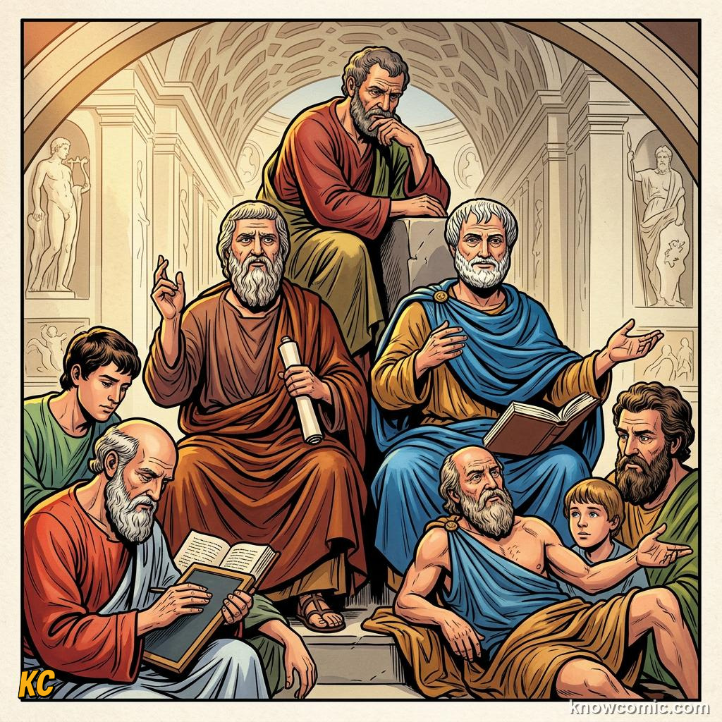 Leonardo, Michelangelo and Raphael shown as three great Renaissance masters at work