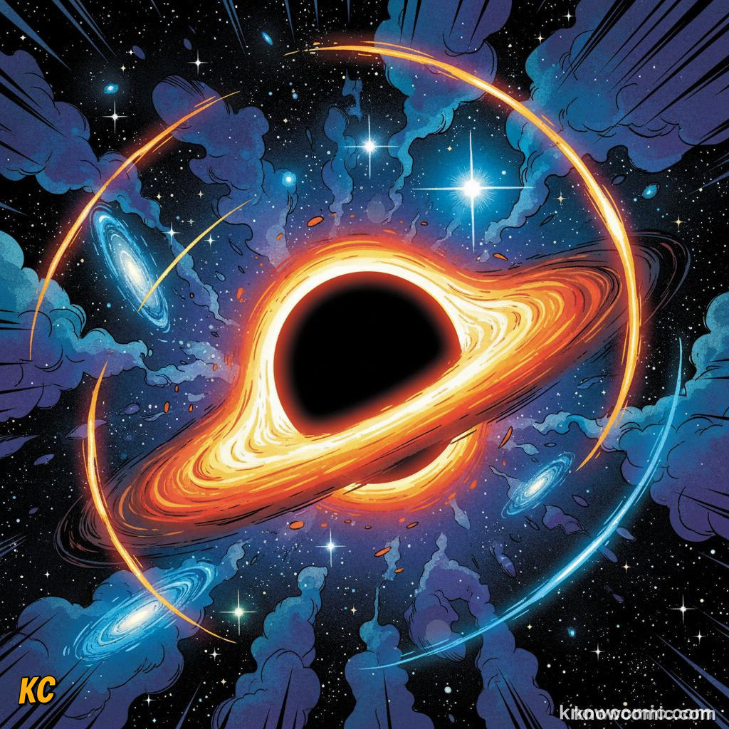 The singularity at the centre of a black hole, infinite density at a mathematical point