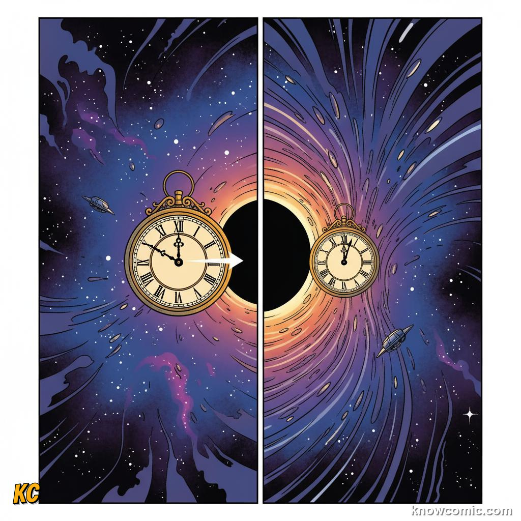 Spaghettification showing matter stretched into long strands by tidal forces near a black hole