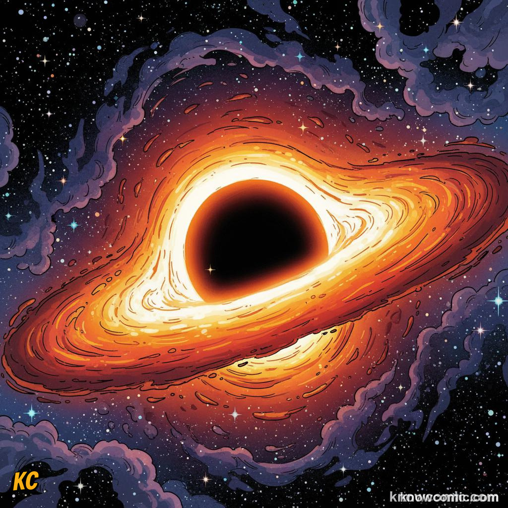 Virtual particle pair forming at the event horizon with one particle escaping as Hawking radiation