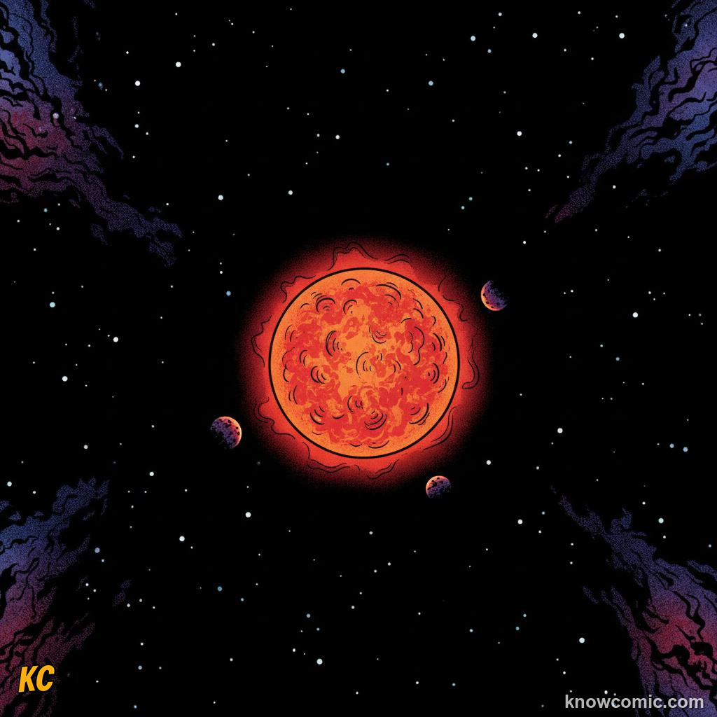 Red dwarf star, the smallest and coolest type of star that lives for trillions of years