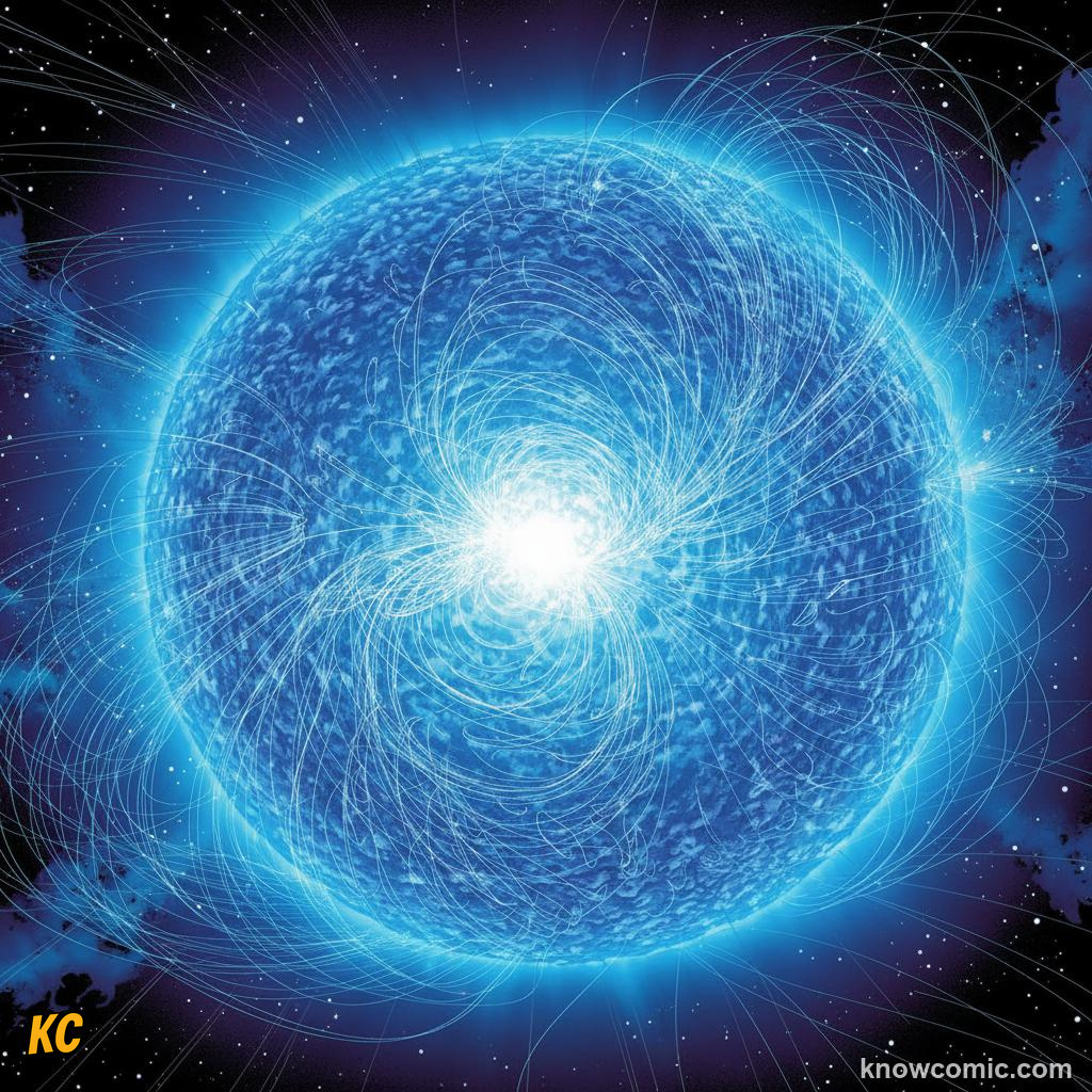Blue giant star, extremely hot and brilliant but burning out in just a few million years