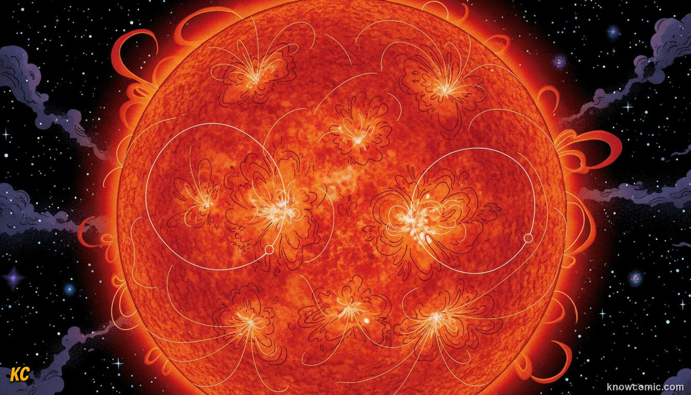 Red giant star swelling enormously as it exhausts its hydrogen fuel supply