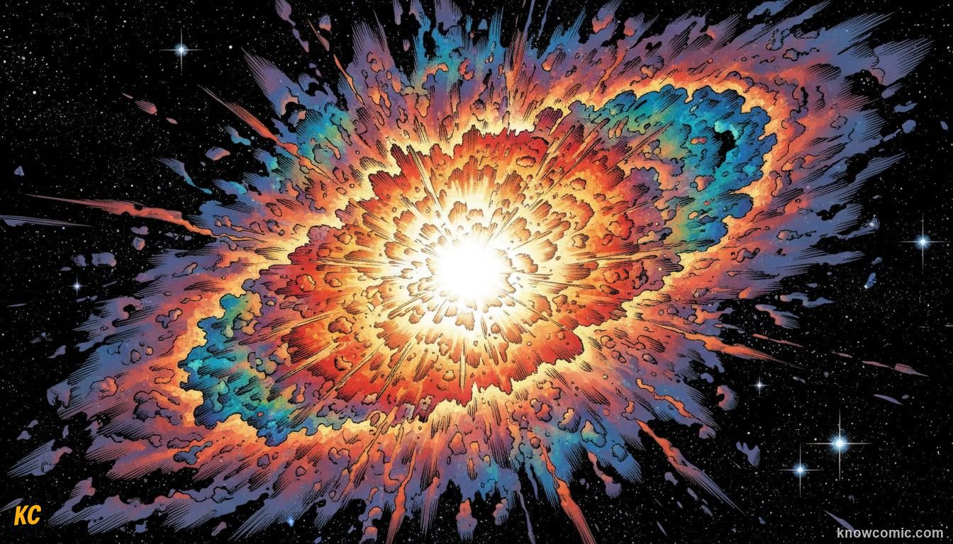 Massive star exploding in a spectacular supernova, one of the brightest events in the universe
