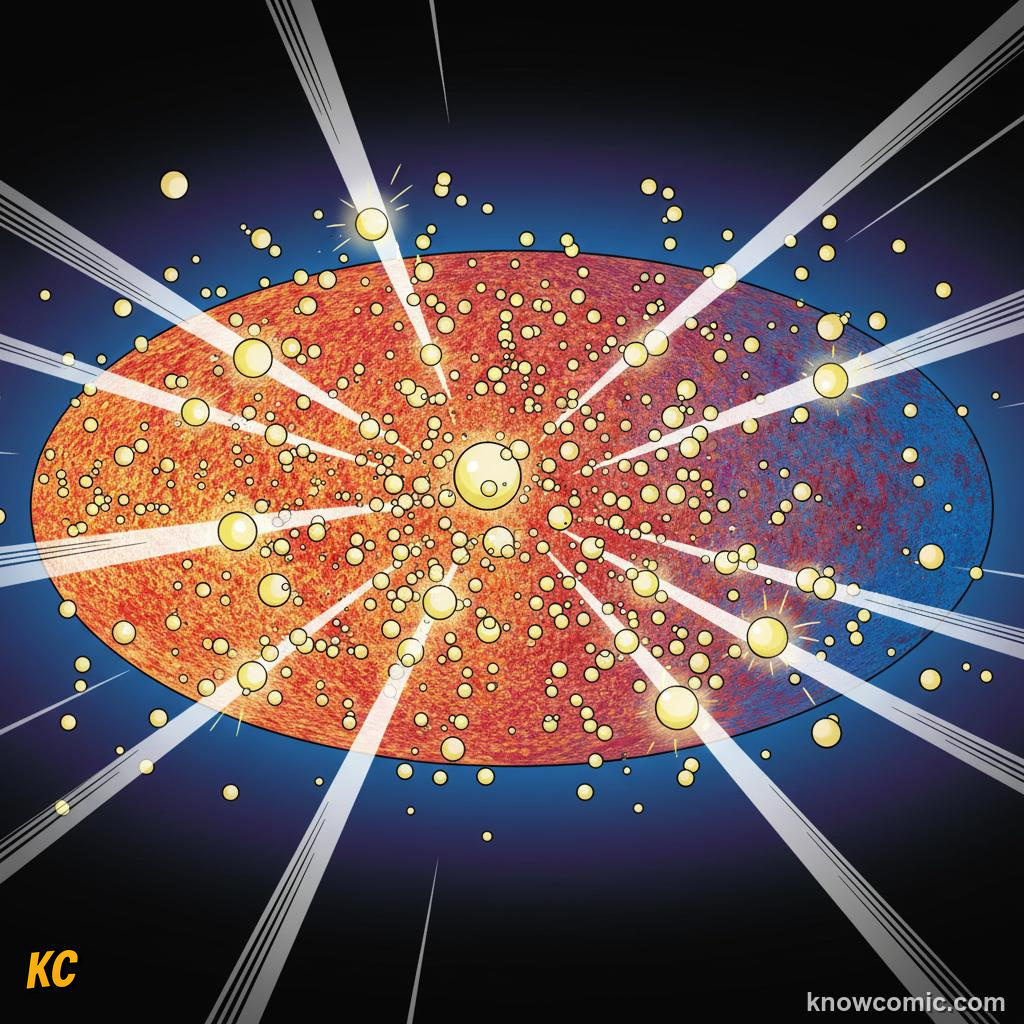 Light streaming freely across the universe as neutral hydrogen atoms form during recombination