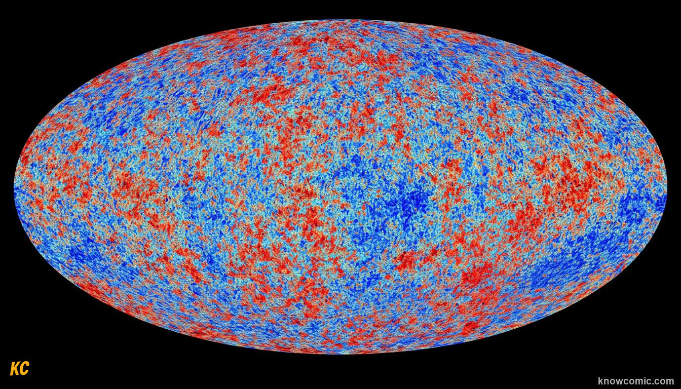 Planck satellite full-sky map of the Cosmic Microwave Background showing tiny temperature variations