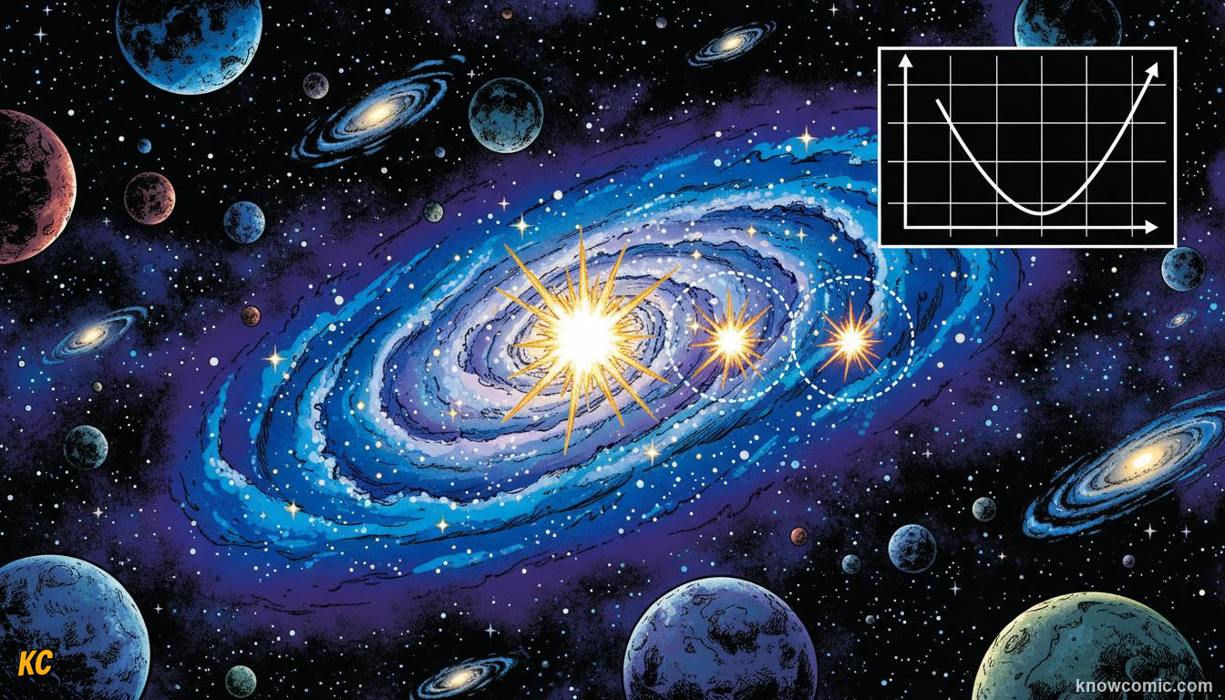 Type Ia supernova used as a standard candle to measure how fast the universe is expanding