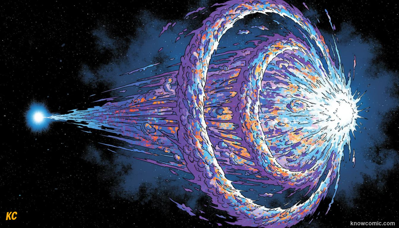 Cosmic inflation showing the universe expanding exponentially faster than light in the first instant