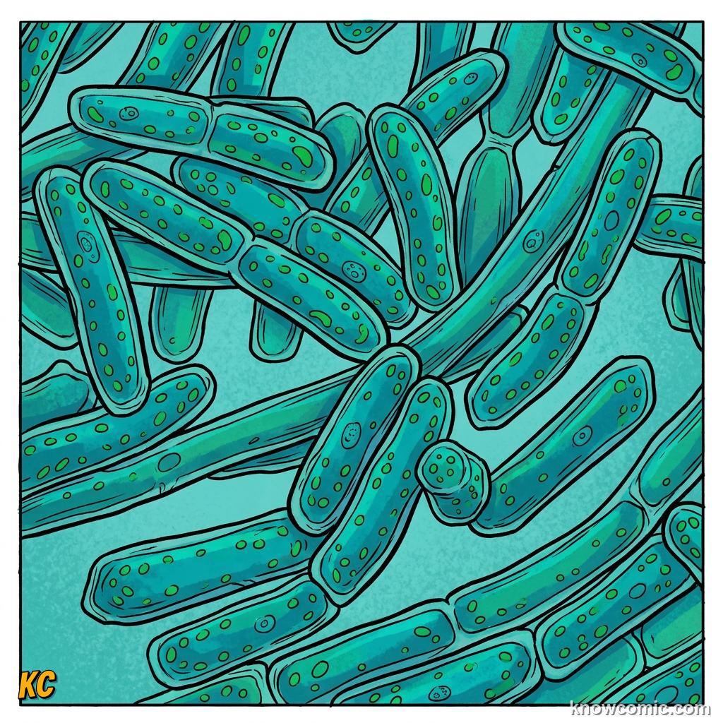 Comic panel about the magic of cells: Robert Hooke Sees The First Cells, Living Cells, educational kids illustration