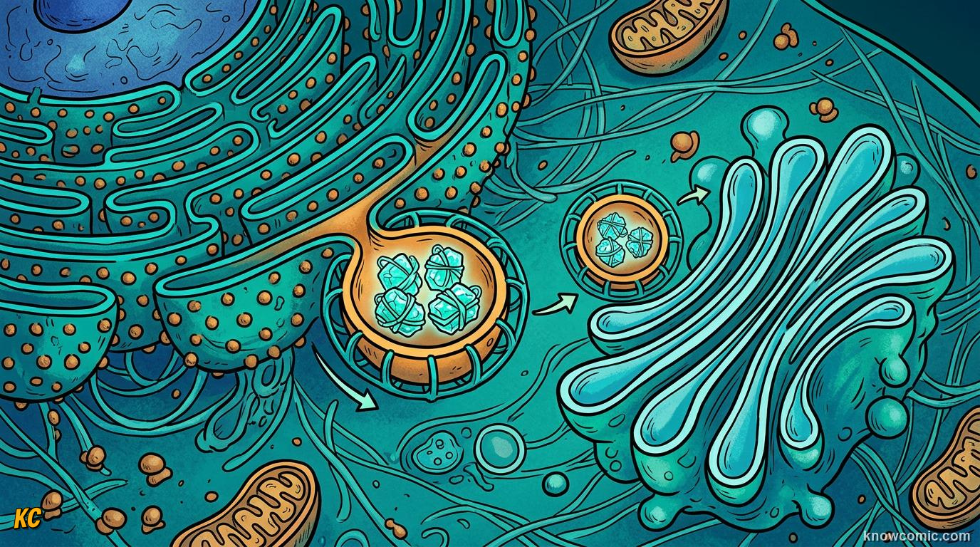 Comic panel about rough er: network: A Continuous Membrane Web, Two Er Types, educational kids illustration