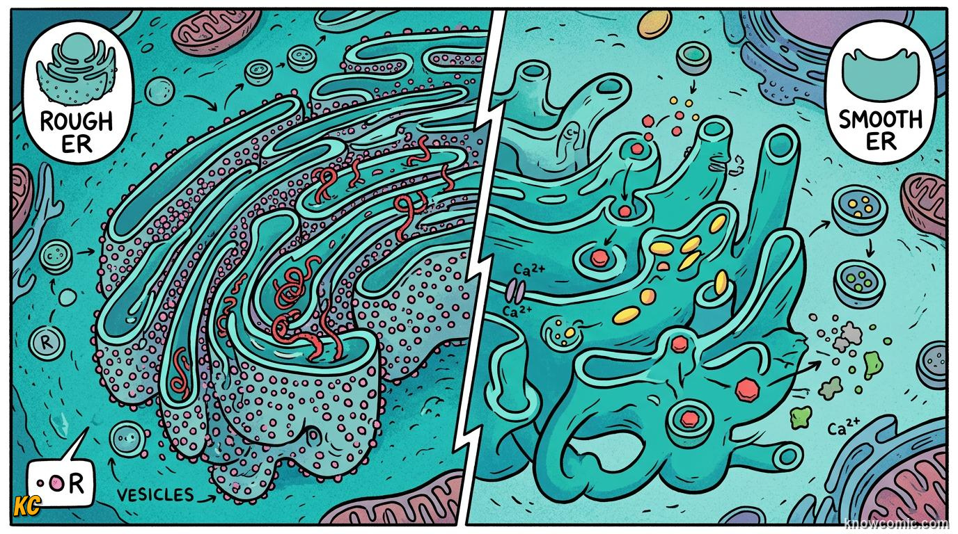 Comic panel about rough er: network: Every Part Fed, educational kids illustration