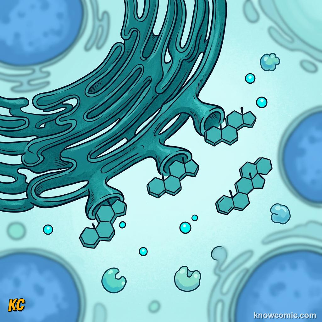 Comic panel about smooth er: liver: Steroids, educational kids illustration