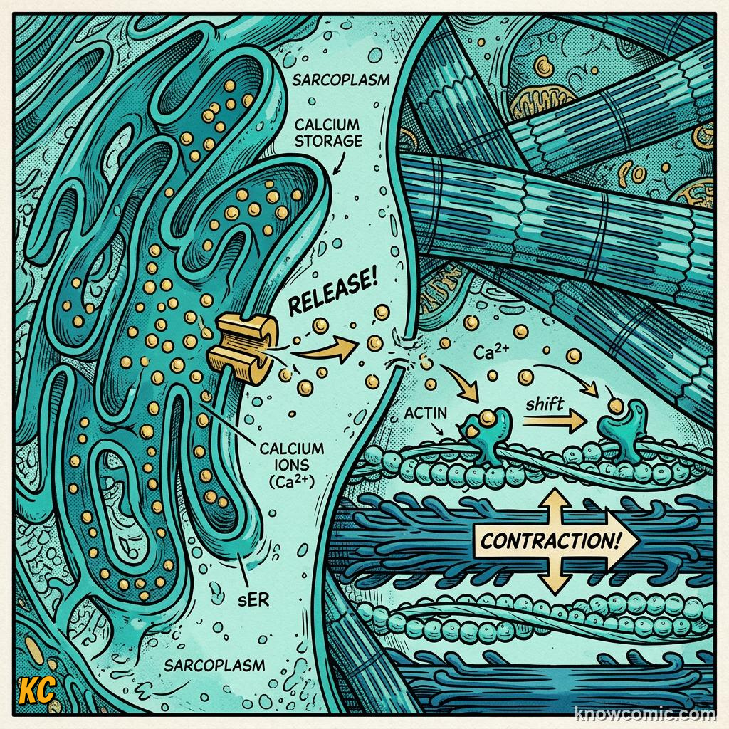 Comic panel about smooth er: liver: Release, educational kids illustration