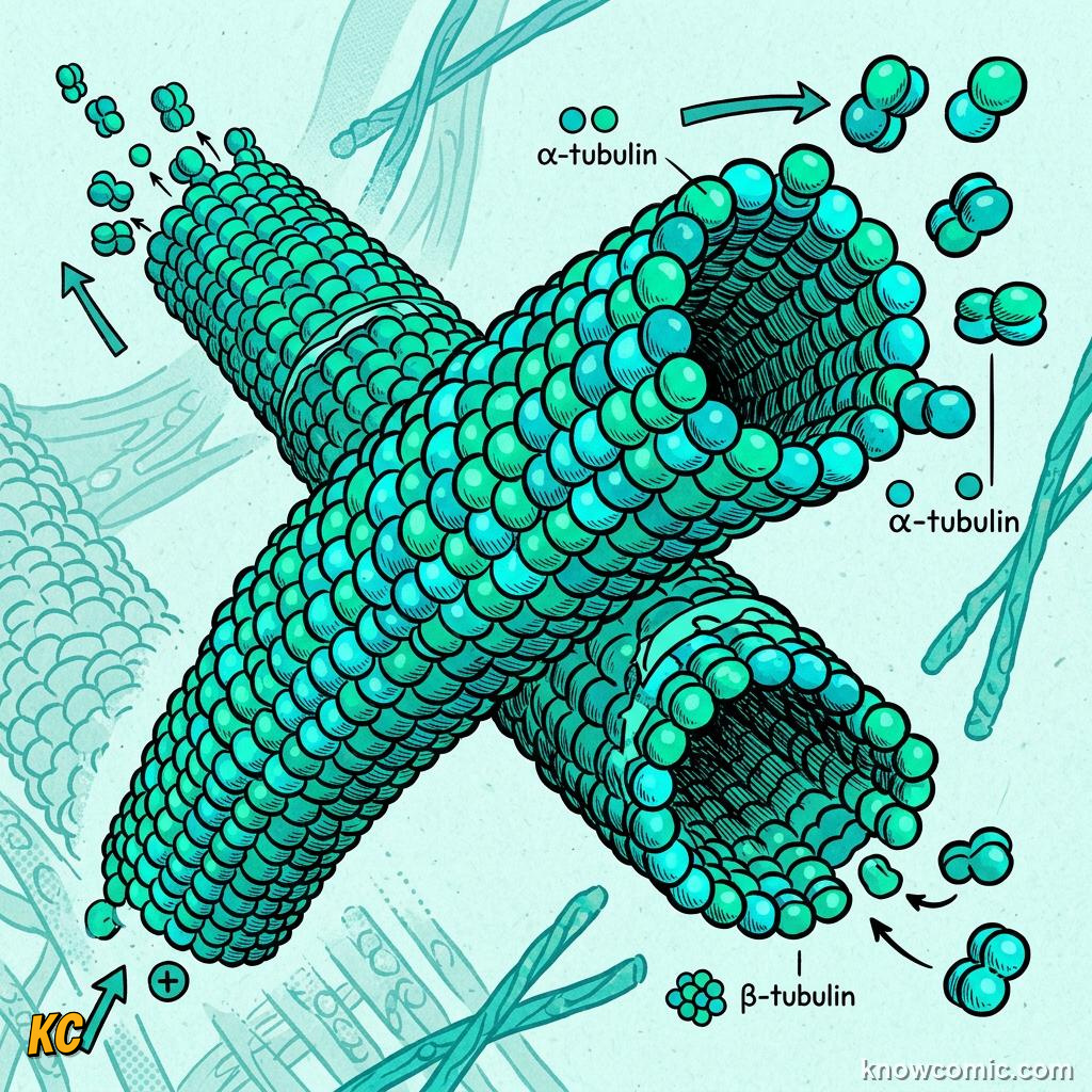 Comic panel about cytoskeleton: skyscraper: A Skyscraper Inside Every Cell, Shape, educational kids illustration