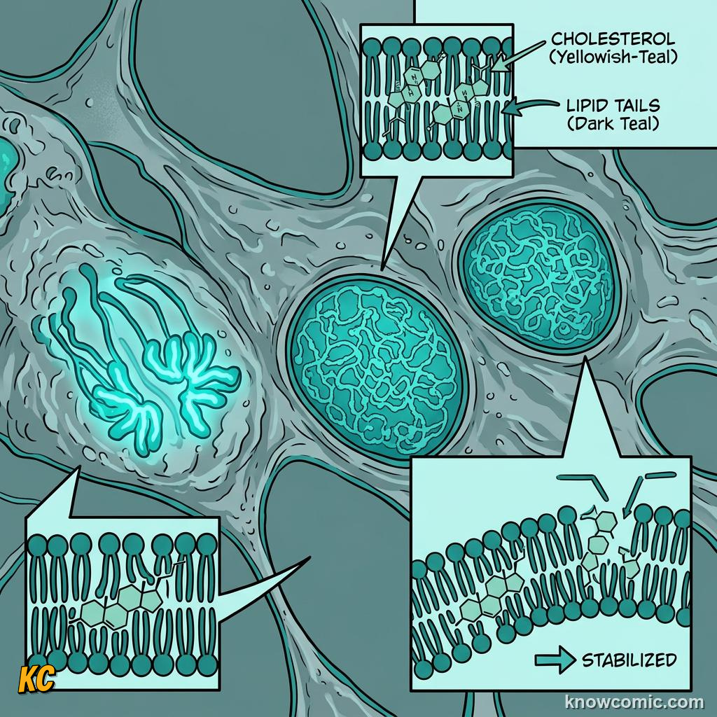 Comic panel about membrane: the guard: Flexible, educational kids illustration