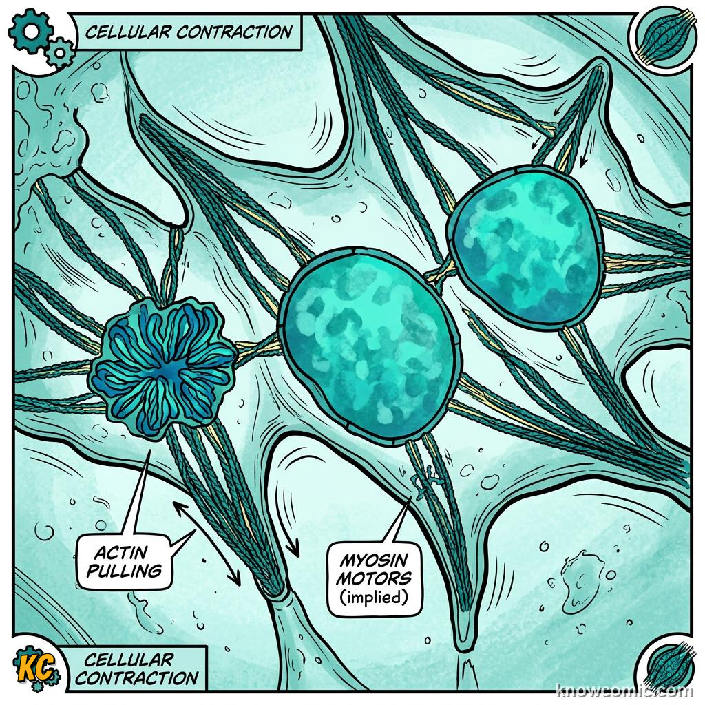 Comic panel about cytoplasm: the soup: Ribosomes, educational kids illustration