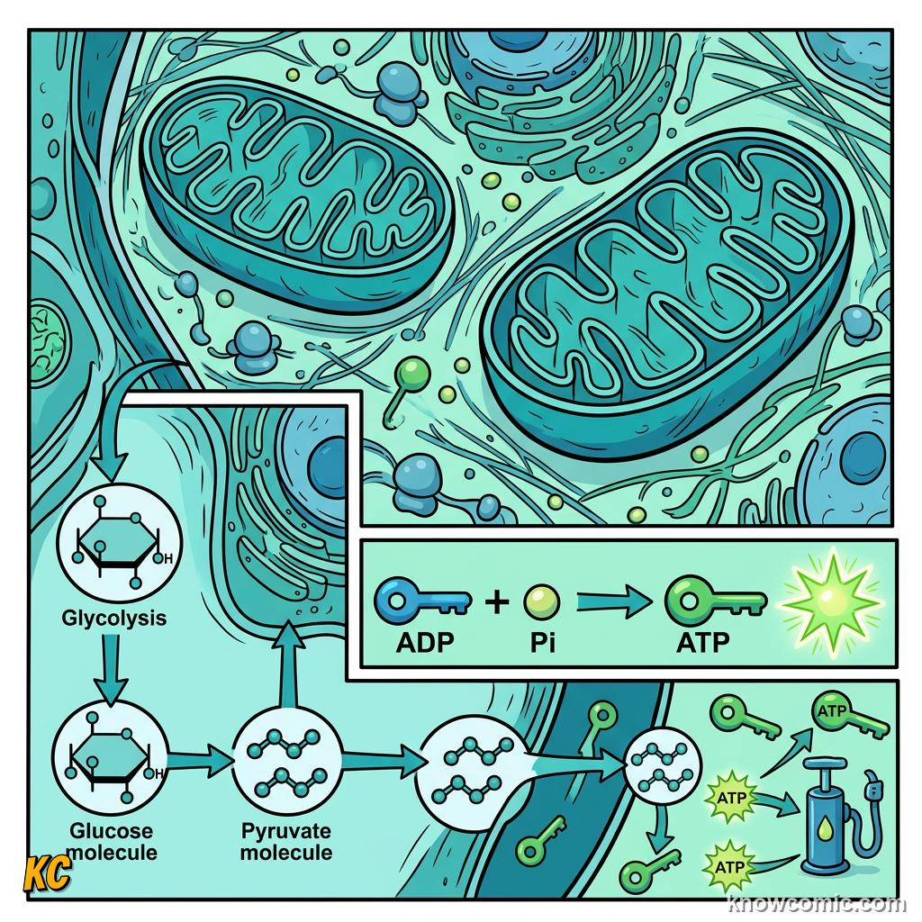 Comic panel about cytoplasm: the soup: Fibers That Move The Soup, Microtubules, educational kids illustration