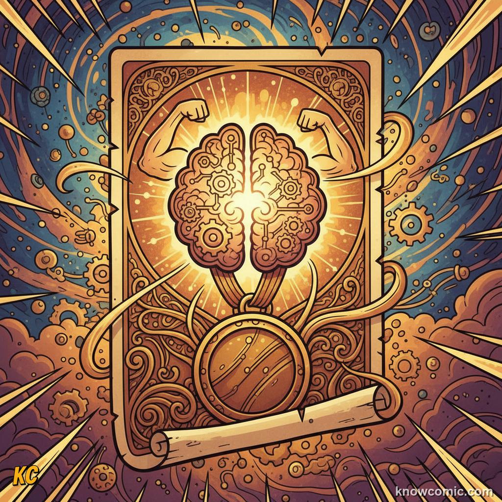 Comic illustration of a certificate naming a real cognitive skill such as pattern recognition or logical reasoning