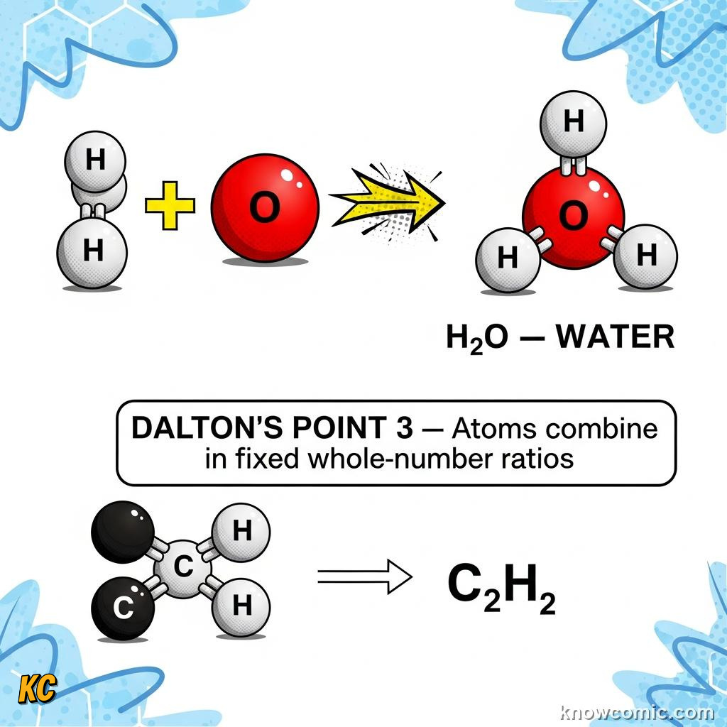 JOHN DALTON, 1803: comic illustration from Topic 01: The Atomic Idea