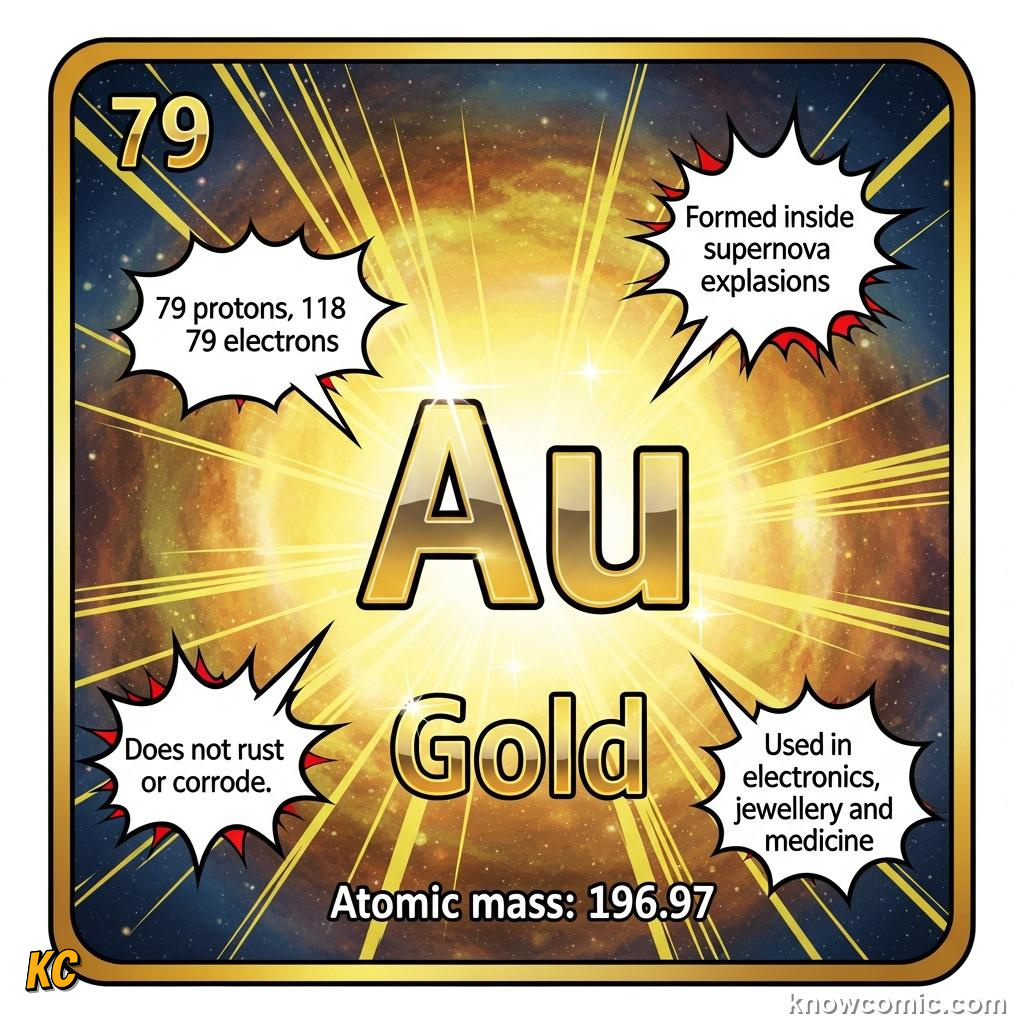 THE PERIODIC TABLE OF ELEMENTS: comic illustration from Topic 01: The Atomic Idea