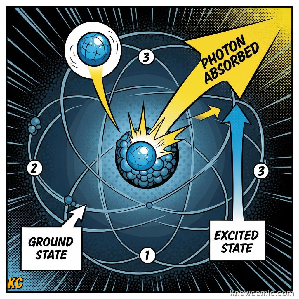 THE HYDROGEN SPECTRUM EXPLAINED: comic illustration from Topic 04: The Bohr Model
