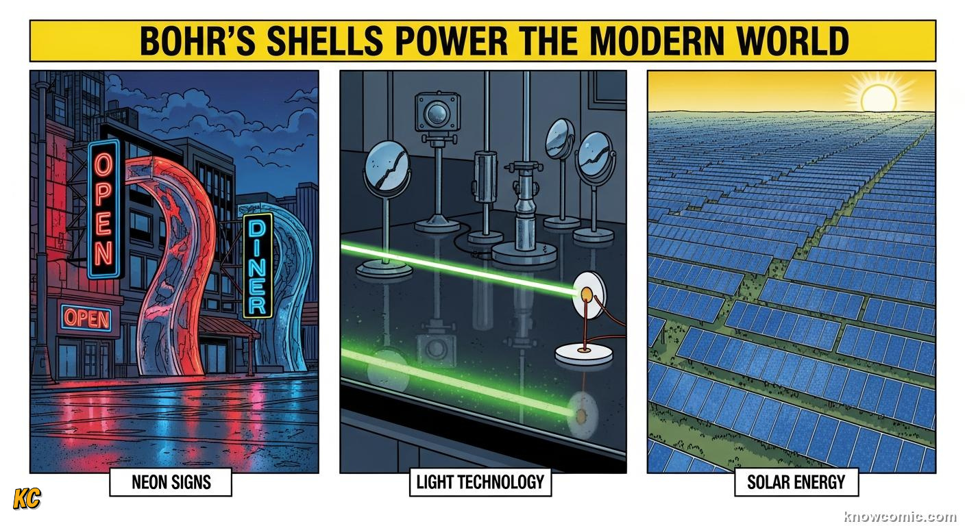 BOHR'S LASTING LEGACY: comic illustration from Topic 04: The Bohr Model