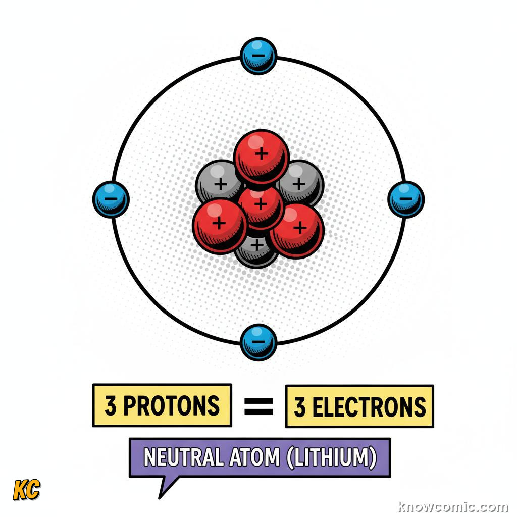 ATOMIC NUMBER = IDENTITY: comic illustration from Topic 05: Protons & Atomic Number