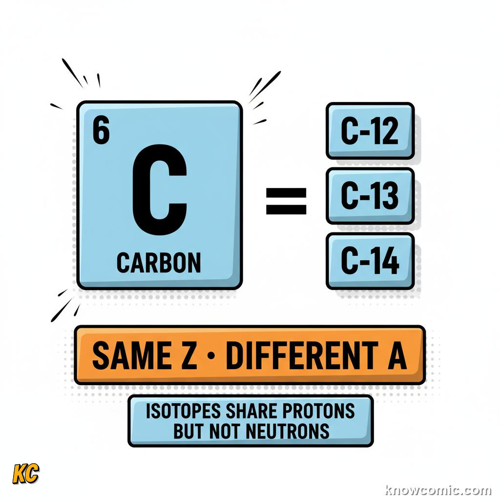 WHAT IS AN ISOTOPE?: comic illustration from Topic 06: Neutrons & Isotopes