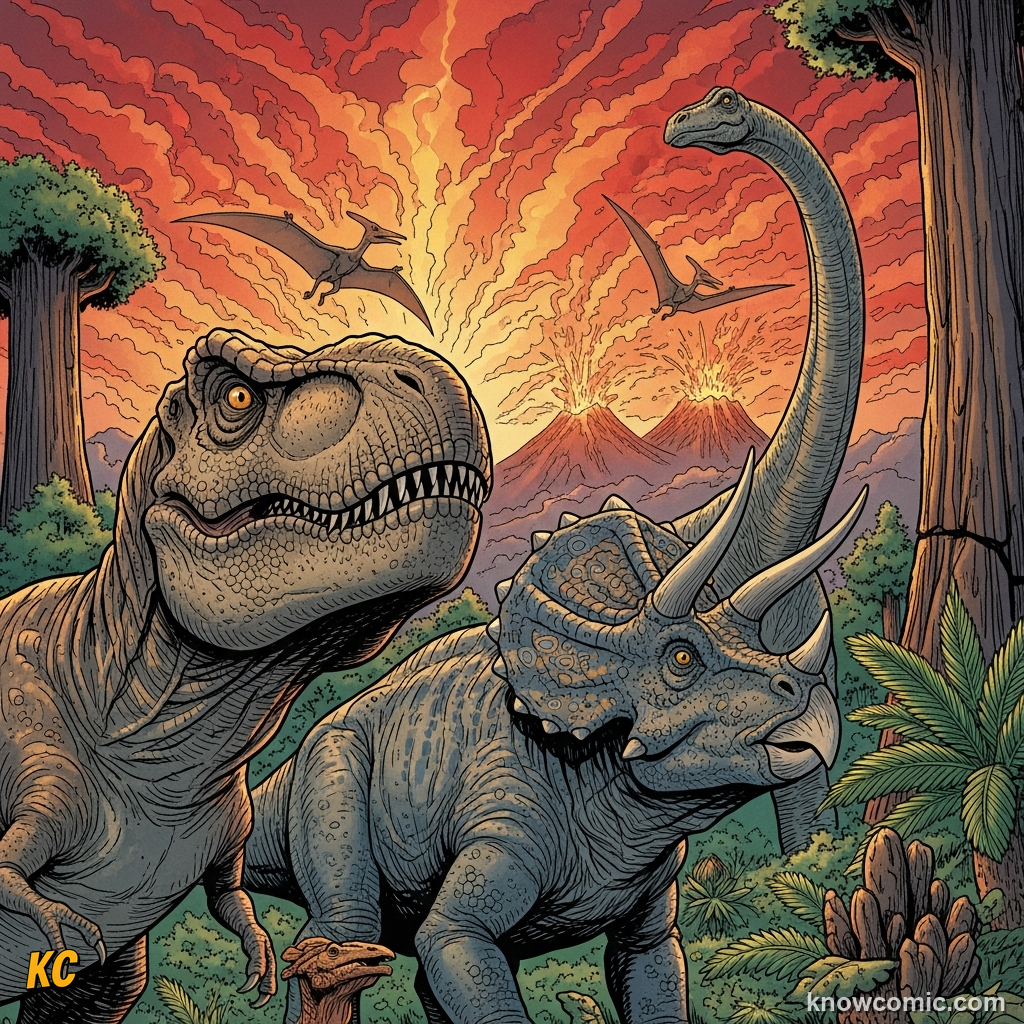 ASTEROID — BUT WHAT ELSE?, comic scene of ecosystem stress