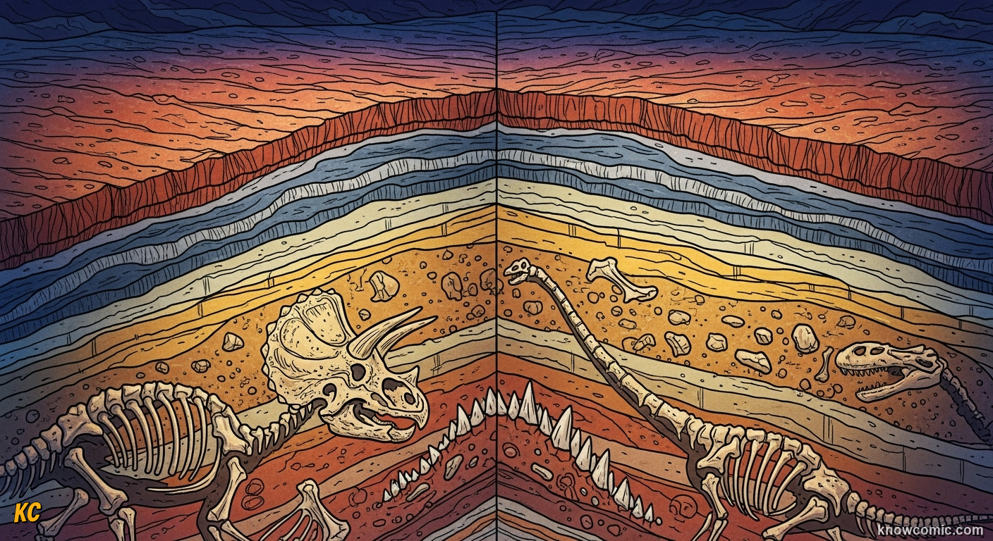 66 MA, comic scene of iridium boundary