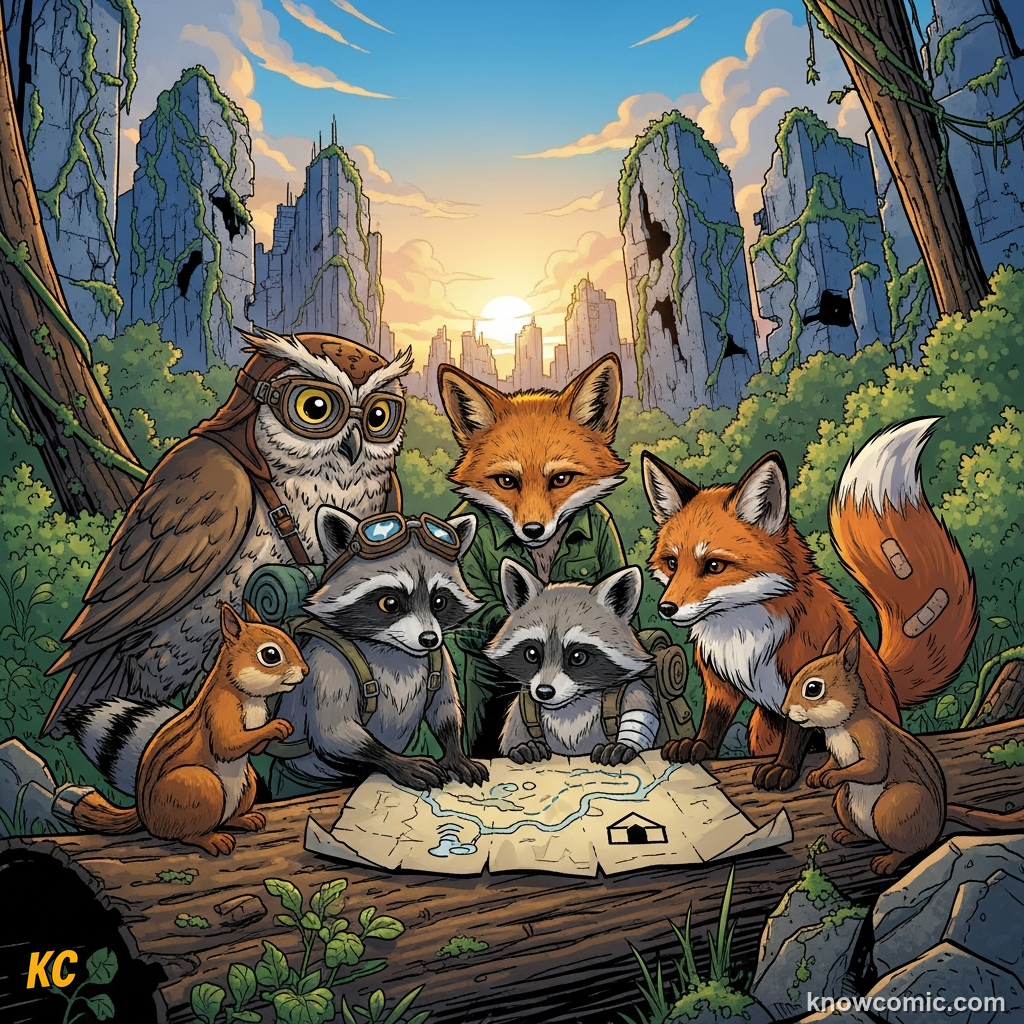 RESILIENCE MATTERS, comic scene of survival recap