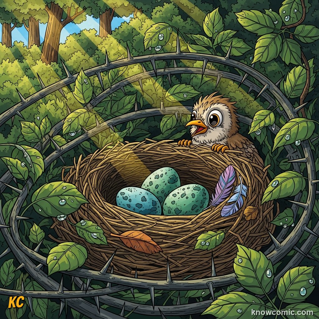 WHAT HELPED WINNERS WIN, comic scene of survival reproduction