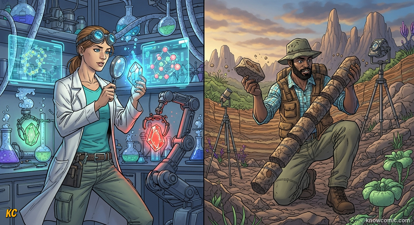 SINCE THE ASTEROID, comic scene of dating rocks