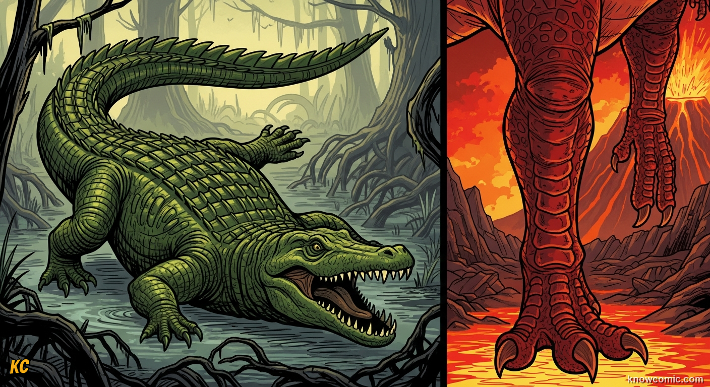 THE DAWN THIEF, comic scene of dinosaur traits