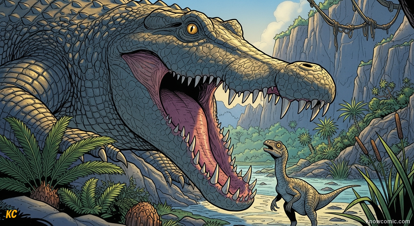 TRIASSIC, comic scene of triassic underdogs