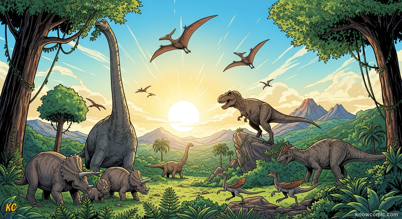 Climate shaped the giants: dinosaurs thriving in a warm green Mesozoic world