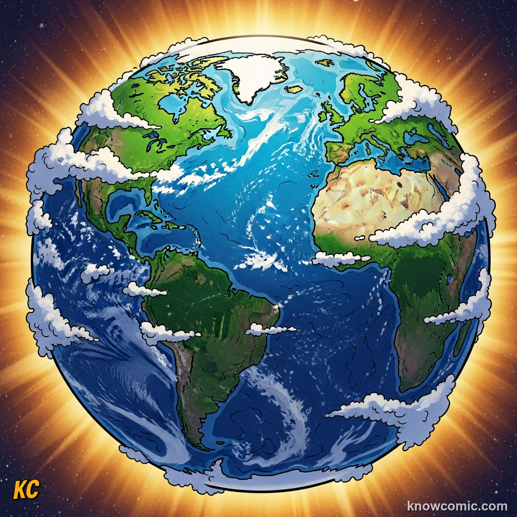 Recap: warm ice-free Mesozoic Earth seen from above