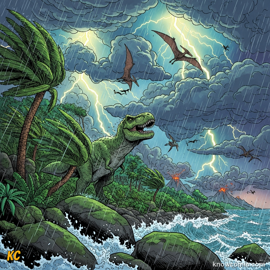 Mega-monsoon: heavy seasonal storms hitting the Pangaean coast