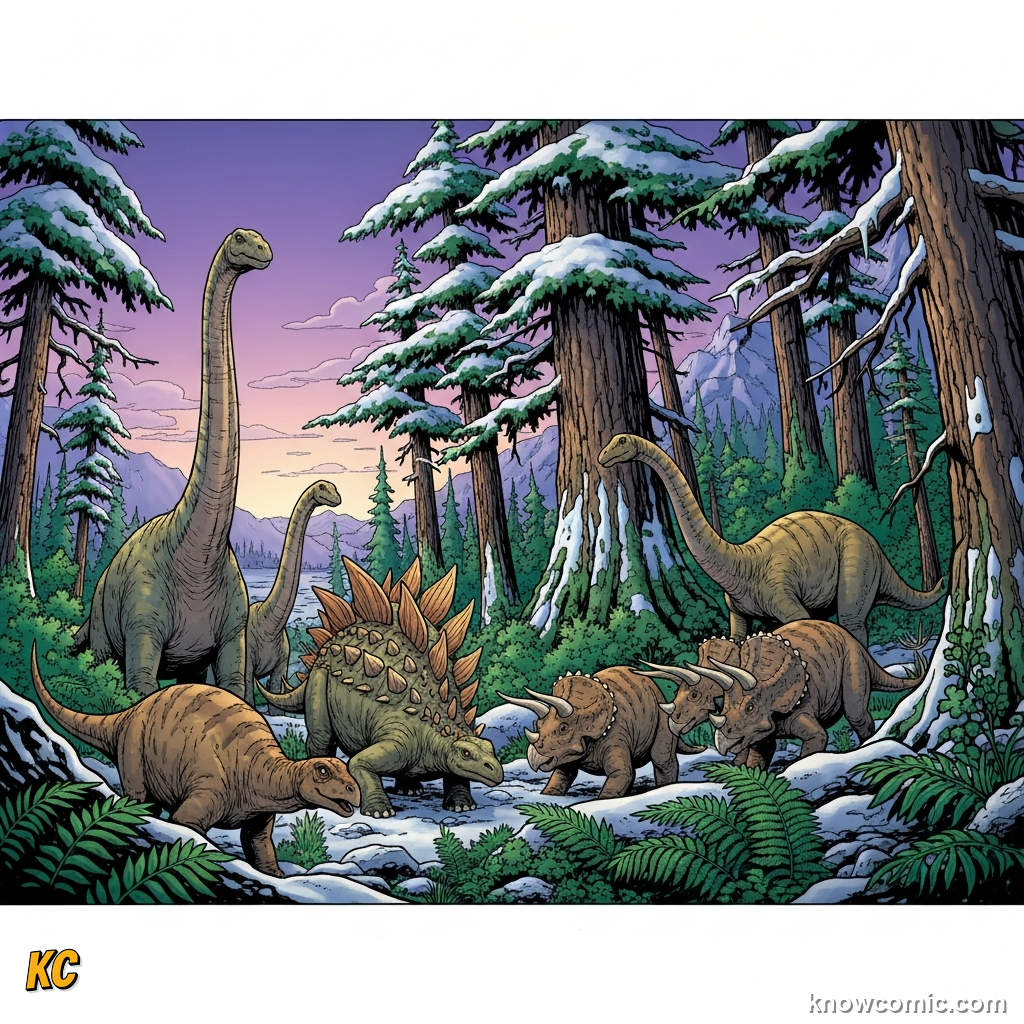 Polar dinosaurs: dinosaurs living in cool forests near the poles