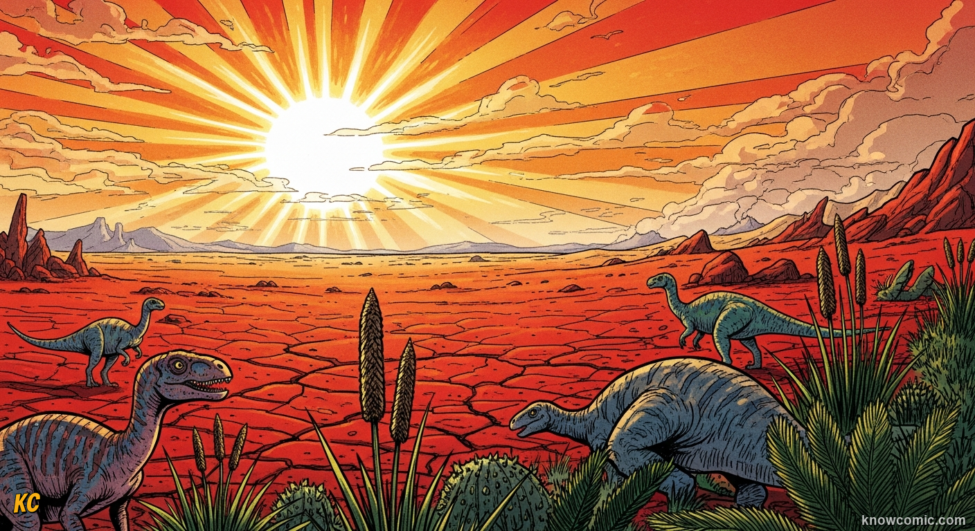 The baking Triassic: hot red desert where early dinosaurs lived