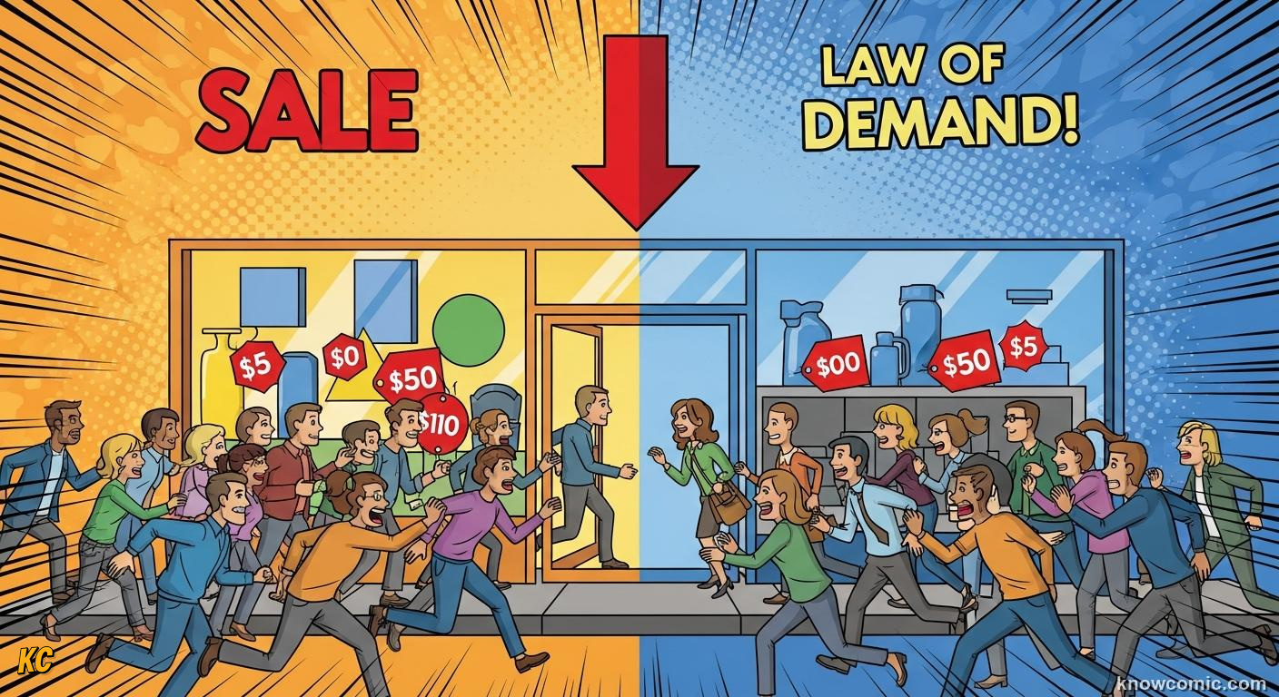 Price drop on a product causing more shoppers to reach for it on a shop shelf