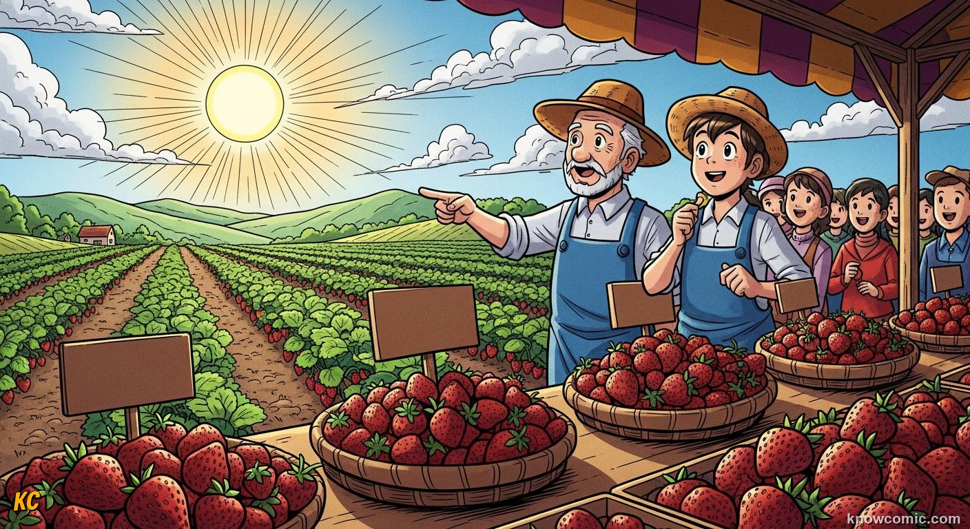 Strawberry price rising at a busy market stall nudging growers to plant more next season