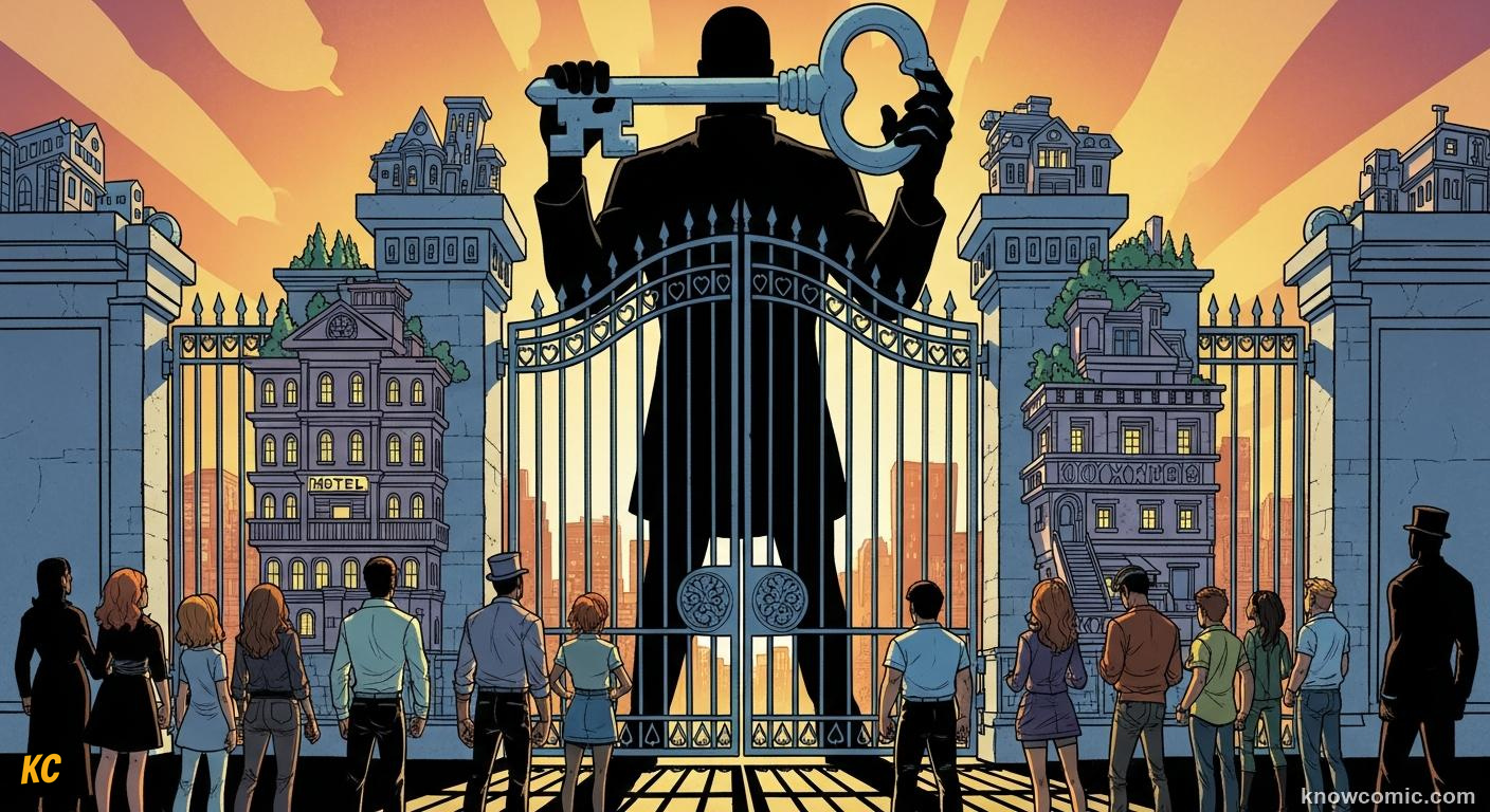 One monopoly seller wearing a crown controlling the only gate to a product
