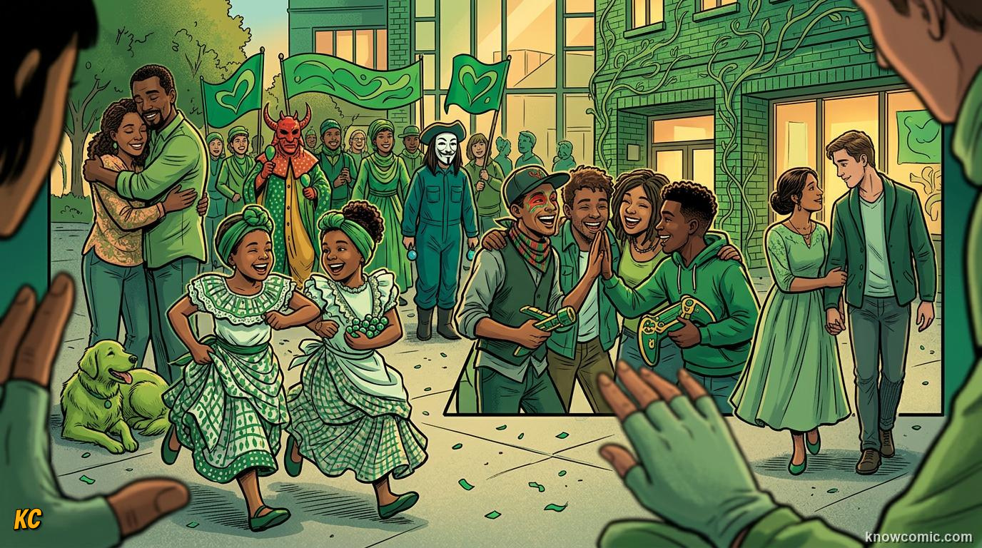 Comic panel about love and connection: Not One Thing, educational kids illustration