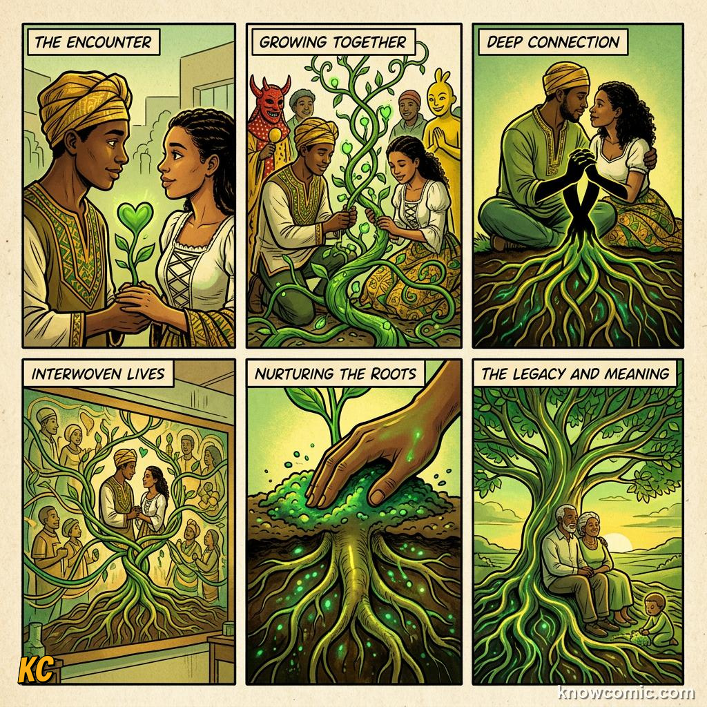 Comic panel about love and connection: You Are Wired To Connect, When Nurtured, educational kids illustration