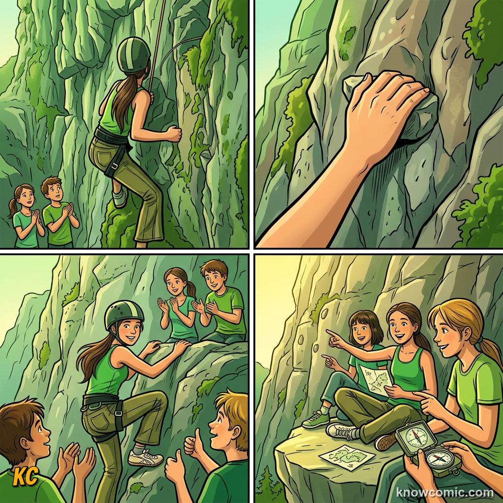 Comic panel about jealousy and desire: Ask What You Really Want, Value, educational kids illustration