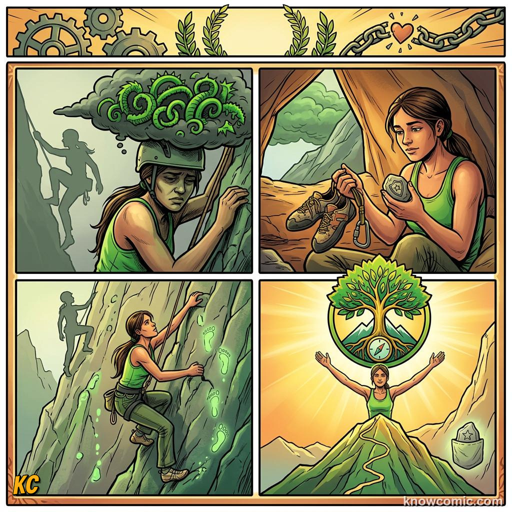 Comic panel about jealousy and desire: Wanting More Can Motivate You, When Transformed, educational kids illustration