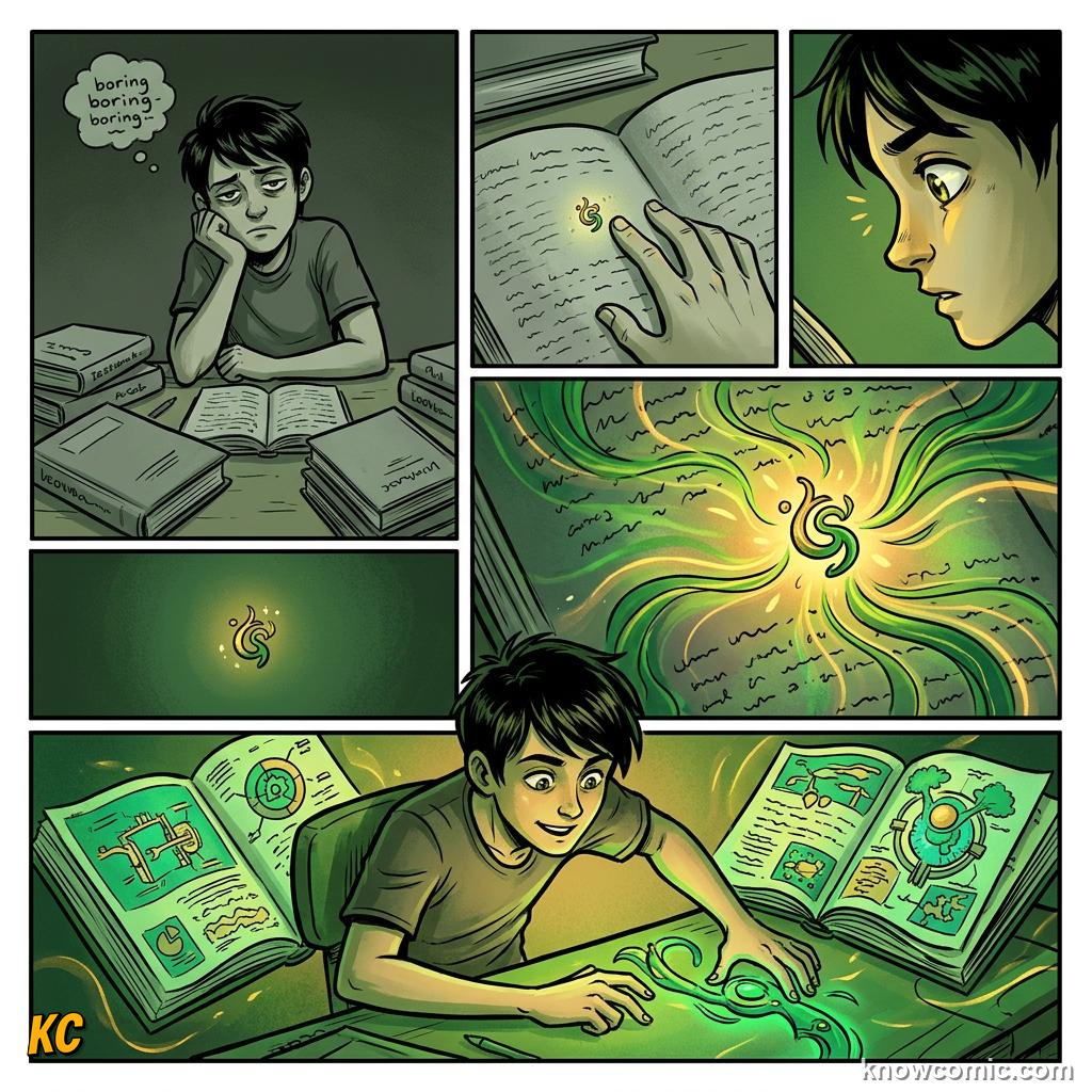 Comic panel about interest and curiosity: Interest In Others, Ask More, educational kids illustration