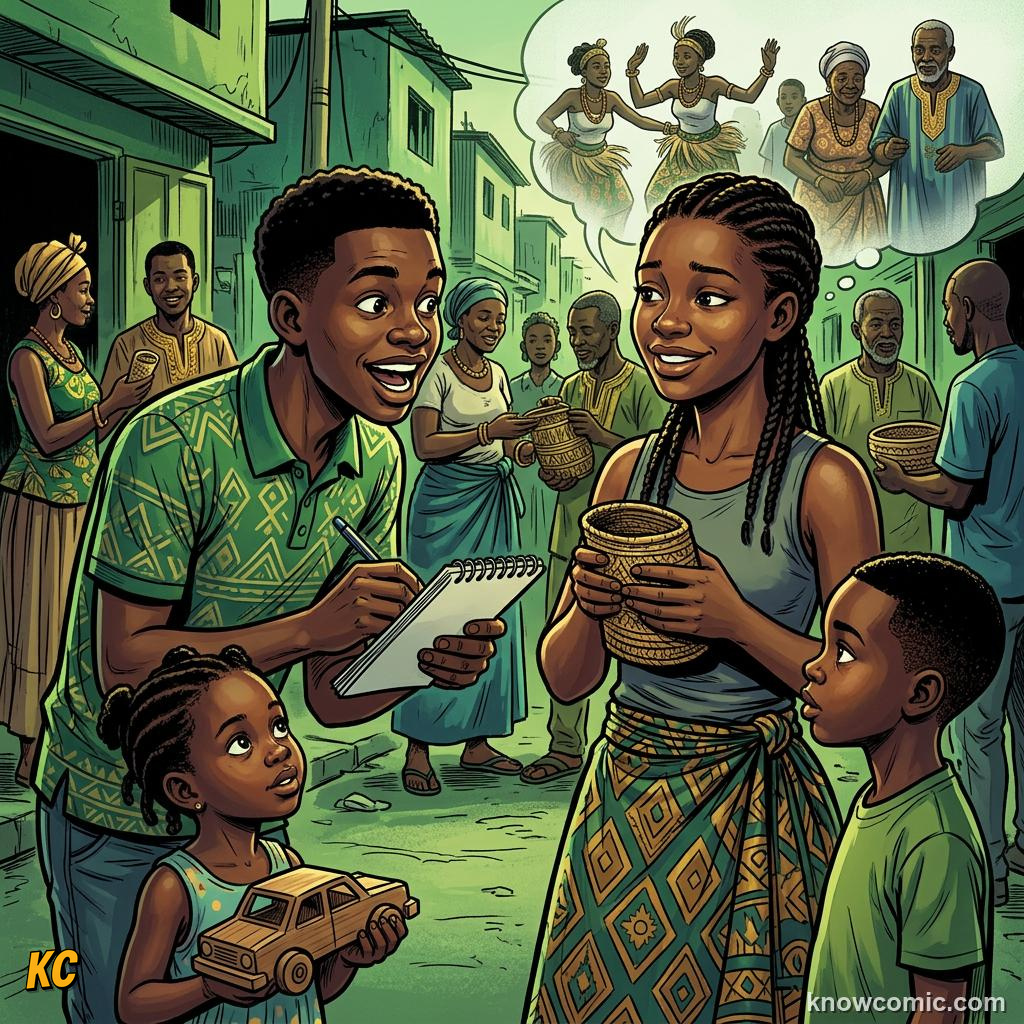 Comic panel about interest and curiosity: Stay Wonder-Filled, When Nurtured, educational kids illustration